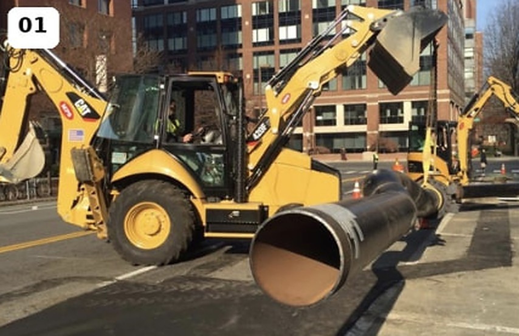 Illustrative utility construction worksite